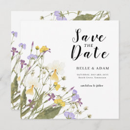 Watercolor Lilac Wedding Save The Date
