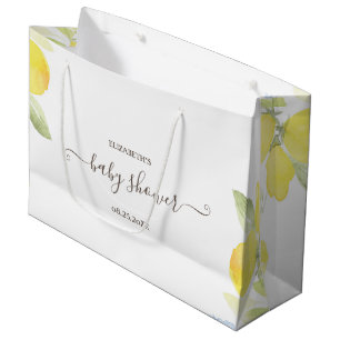 Watercolor-Limonen-Baby-Party Große Geschenktüte