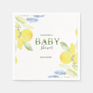 Watercolor-Limonen Baby Shower Serviette