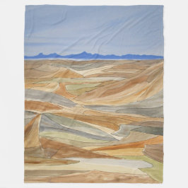 Watercolor Line Printwerbung für Desolat Regions Fleecedecke