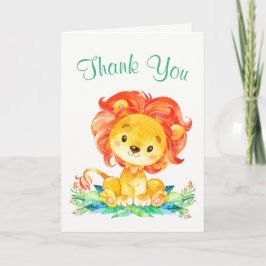 Watercolor Lion Vielen Dank Dankeskarte