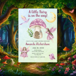 Watercolor Little Fairy Whimsical Baby Shower Einladung