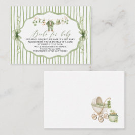 Watercolor Little Shamrock st Patricks baby show Visitenkarte