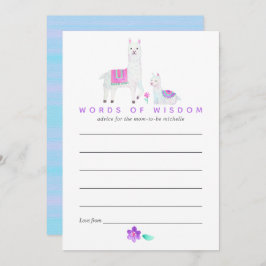 Watercolor Llama Thema Babydusche Mutterberatung Einladung