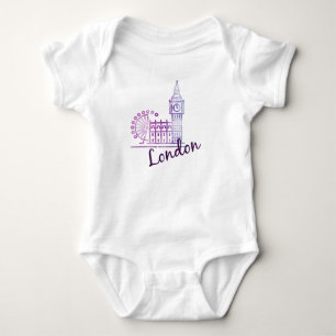 Watercolor London Baby Strampler
