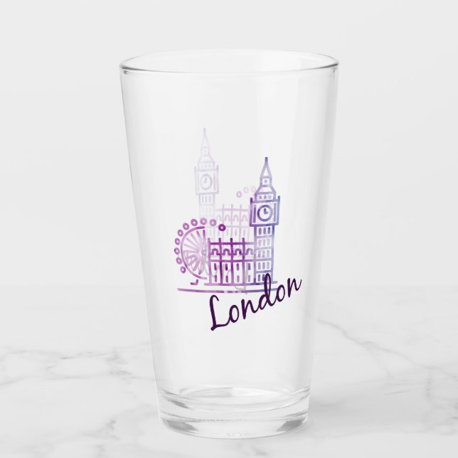 Watercolor London Glas (Vorderseite)
