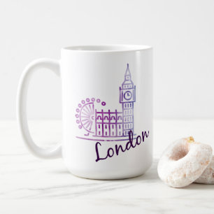 Watercolor London Kaffeetasse
