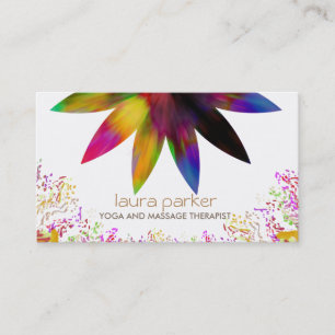 Watercolor-Lotos-Blumen-Logo-Yoga-heilende Visitenkarte