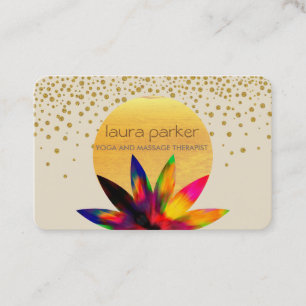 Watercolor-Lotos-Blumen-Logo-Yoga-heilende Visitenkarte