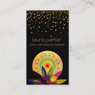 Watercolor-Lotos-Blumen-Logo-Yoga-heilende Visitenkarte