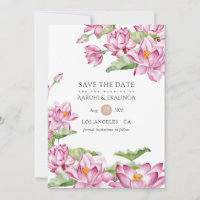 Watercolor Lotus Blume Indian Wedding