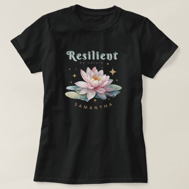 watercolor lotus flower motivational personalized T-Shirt (Design vorne)