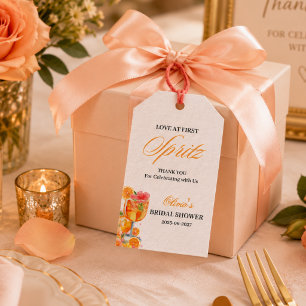 Watercolor Love at First Spritz Brautparty Geschenkanhänger