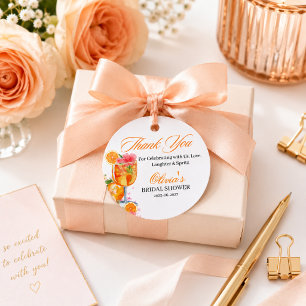 Watercolor Love auf den ersten Spritzer Brautparty Geschenkanhänger