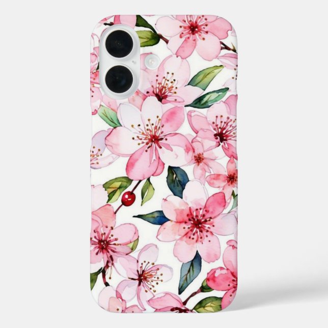 Watercolor Lovely Cherry Blossoms Case-Mate iPhone Hülle (Rückseite)