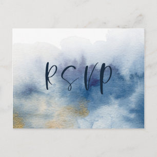 Watercolor Lux RSVP Postkarte V2