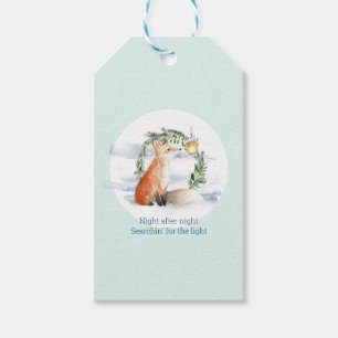 Watercolor Magic Fox im Winter Wunderland Geschenkanhänger