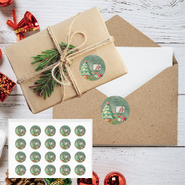 Watercolor Magical Runder Aufkleber