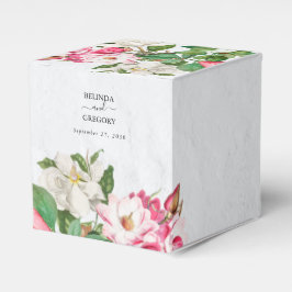 Watercolor Magnolia Blume Hochzeit Geschenkschachtel
