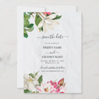 Watercolor Magnolia Blume Hochzeit