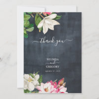 Watercolor Magnolia Blume Hochzeit Schwarz-weiß