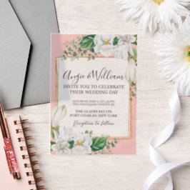 Watercolor Magnolia Blush Wedding
