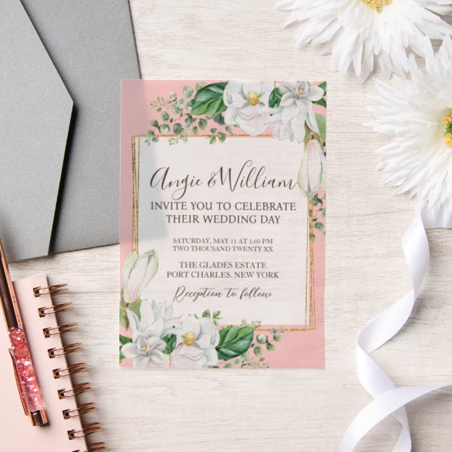 Watercolor Magnolia Blush Wedding (Hochzeit)