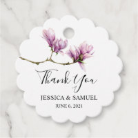Watercolor Magnolia Tree Wedding Vielen Dank