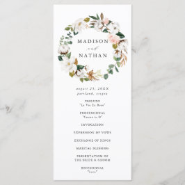 Watercolor Magnolias | Hochzeitsfeier Programm