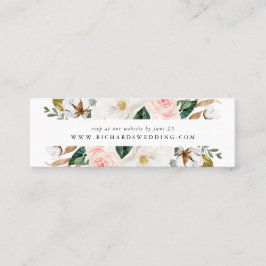 Watercolor Magnolias | RSVP-Karten für Hochzeiten Mini Visitenkarte