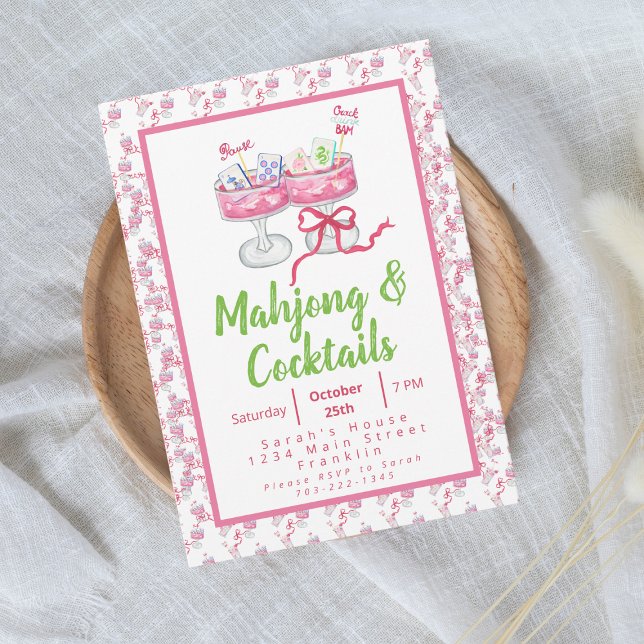 Watercolor Mahjong Grandmillennial Cocktail Party (Von Creator hochgeladen)