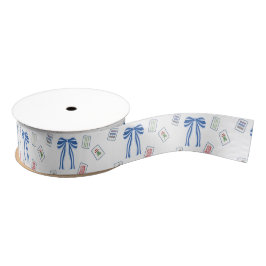 Watercolor Mahjong Tiles & Bows Ripsband