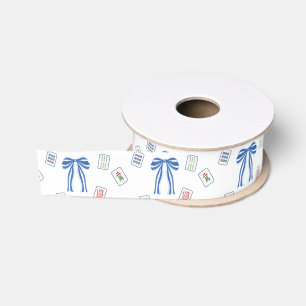 Watercolor Mahjong Tiles & Bows Ripsband