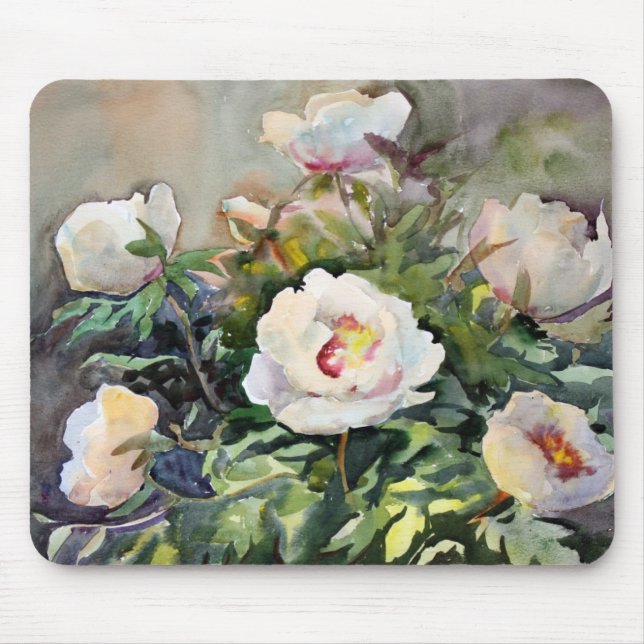 Watercolor-Malerei der schönen Blumen Mousepad (Vorne)