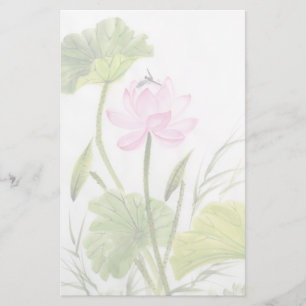 Watercolor-Malerei von Lotos-Blume 2 Briefpapier