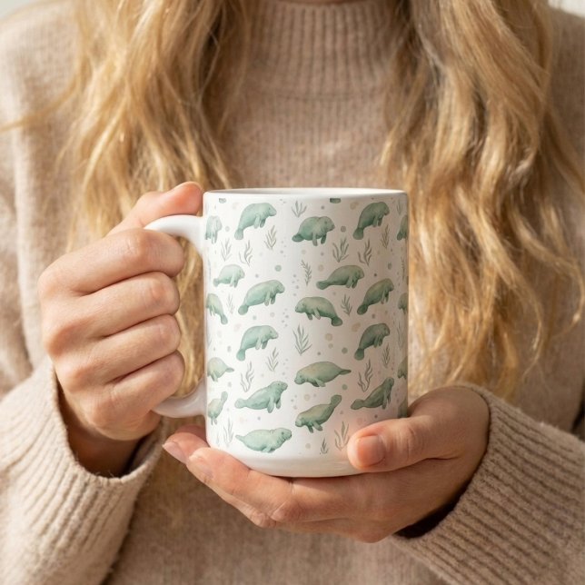 Watercolor Manatee Mug Kaffeetasse (Watercolor Manatee Mug )