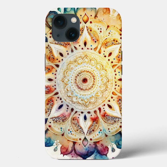 Watercolor Mandala Case-Mate iPhone Hülle (Rückseite)