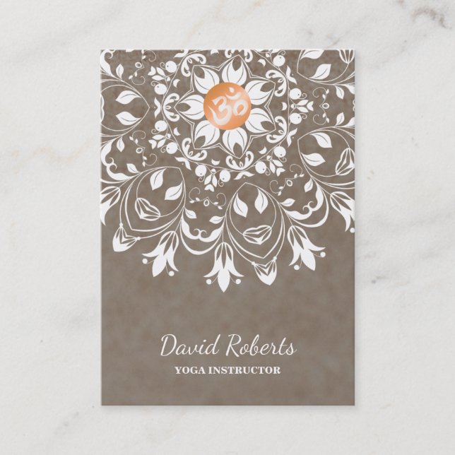WATERCOLOR MANDALA LOGO ZURÜCK YOGA INSTRUCTOR VISITENKARTE (Vorderseite)