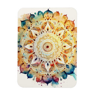 Watercolor Mandala Magnet
