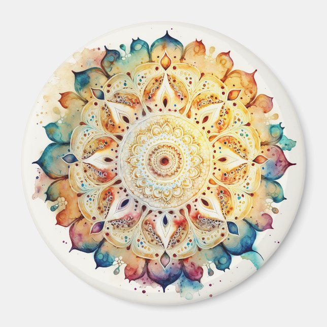 Watercolor Mandala Magnet (Vorne)