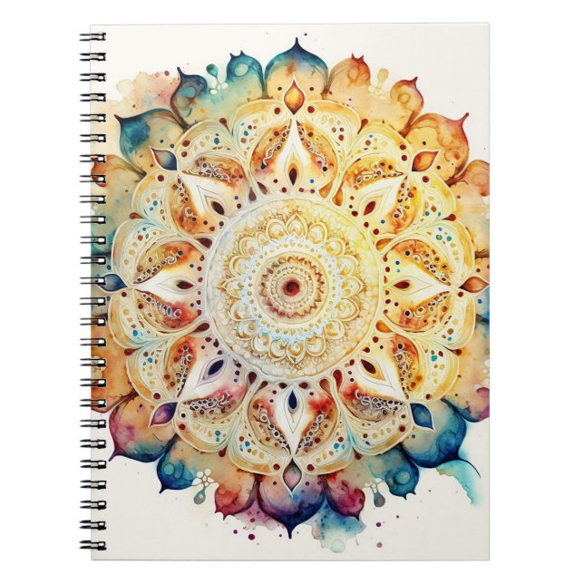 Watercolor Mandala Notizblock (Vorderseite)