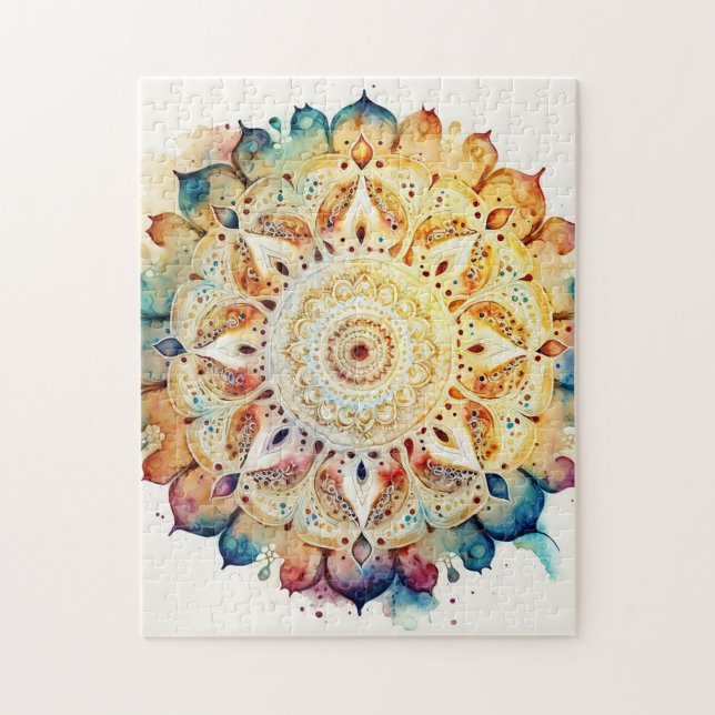 Watercolor Mandala Puzzle (Vertikal)