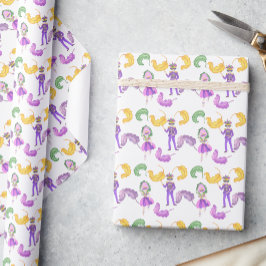 Watercolor Mardi Gras Party Geschenkpapier