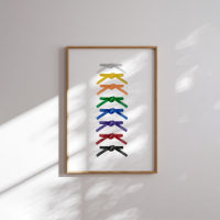 Watercolor Martial Arts Gürtel Poster
