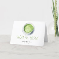 Watercolor Matcha Latte Baby Dusche Vielen Dank