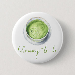 Watercolor-Matcha-Latte-Baby-Shower - werdende Mut Button