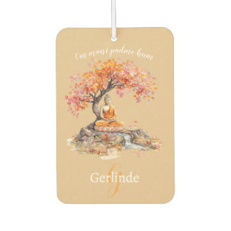 Watercolor Meditating Buddha Personalized Autolufterfrischer