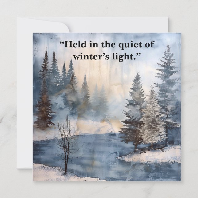 Watercolor Memorial Sympathy Card (Vorderseite)