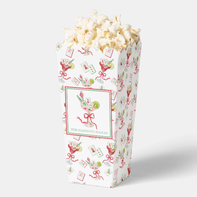 Watercolor Merry Mahjong Weihnachtscocktail Party Geschenkschachtel (Geplatzt)