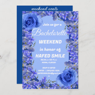 Watercolor Miami Skyline Tropical Beach Island Inv Einladung